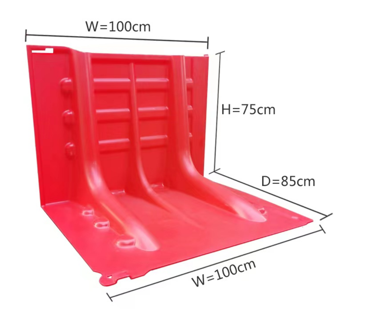 Portable Height 75cm Flood Control Barrier – High-Strength ABS L-Type Water Baffle Fence Board