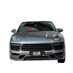 Replacement 2019 Porsche Cayenne Body Kit Side Skirts Dry Carbon Fiber Diffuser Spoiler