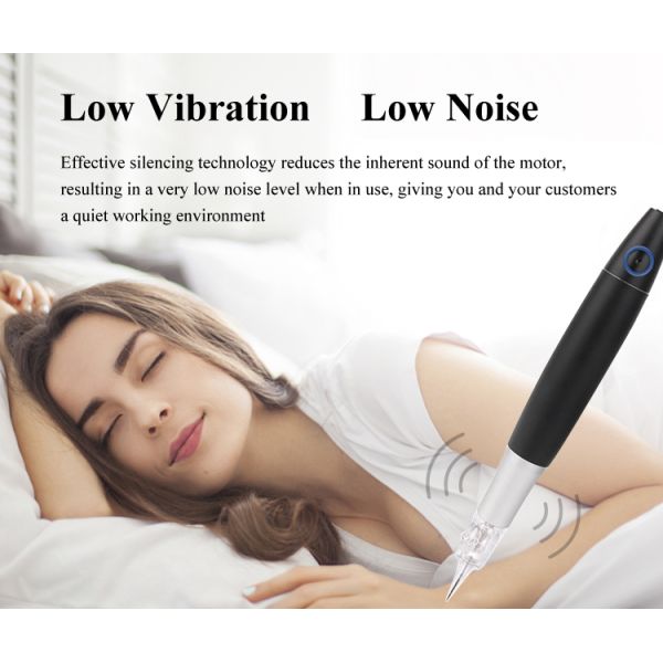 Black Digital PMU Microblading Pen Stainless Steel Electric Tattoo Gun Kit for Eyebrows Lips Skin Permanent Makeup Machine