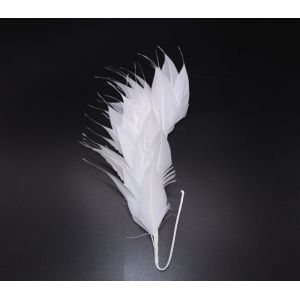 Dyed Pattern Goose Feather Flower Mount with Wire Accessory Durable Construction