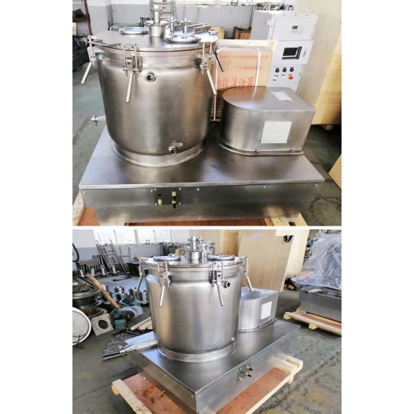 GMP Standard 470L Basket Centrifugal Cbd Oil Hemp Extraction Machine