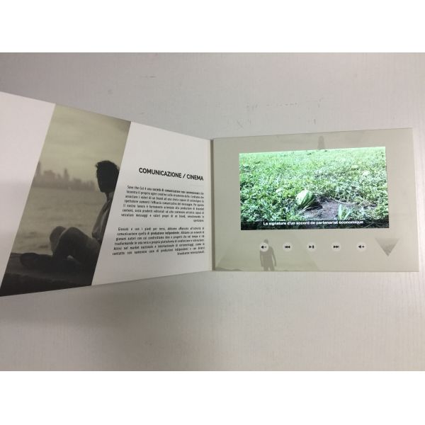 Branded lcd 7inch tft screen video brochure digital video card for event launch