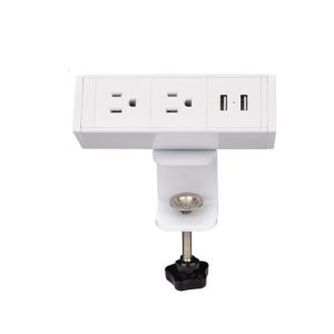 America Desktop Clamp Power Strip 2outlet and 2USB ETL passed