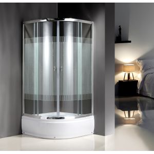 China 4mm Glass Quadrant Shower Enclosure With Handle / Wheels on sale