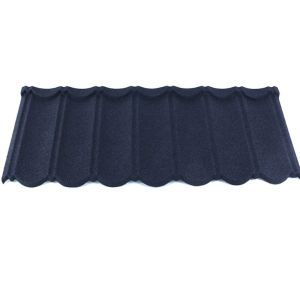 0.40mm AZ70 Coffee Black Bond Tile Stone Coated Metal Tile 50 years Warranty