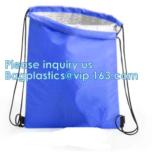 Canvas Cotton Fabric Reusable Package, LUNCH POUCH, Drawstring, Insulated Bento