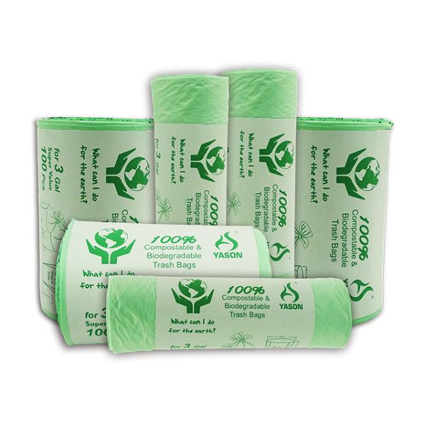 100% Biodegradable&Compostable /Diaper Waste Bags,Unscented,Anti-Microbial, Compost Packing Corn Stach Decomposable Plas