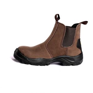 Cheap PU Outsole Material Anti Puncture Safety Shoes for Heavy Machinery Operators Genuine Leather Work Boots for sale