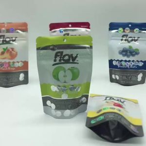 Empty Tea Packaging Stand Up Pouch Moisture Proof Resealable Zipper Bags