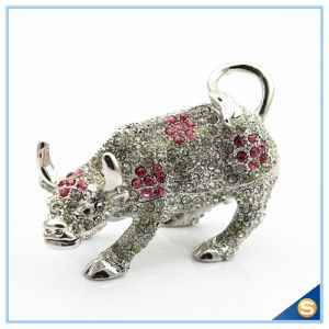 Wall Street Full Of Rhinestone Lucky Cattle Trinket Box Decoration Animal