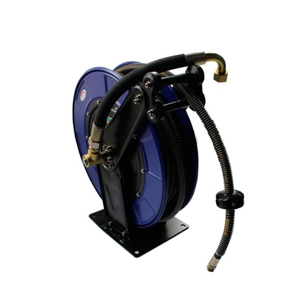 Road Sweeper Washing Reel (with 20m Hose): Blue Housing, Accepts Spray Gun Installation, Cleans Garbage & Dust Within 20-30m