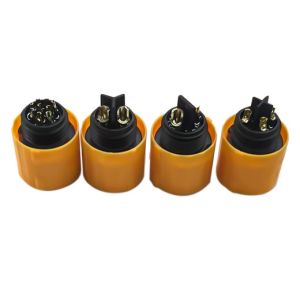 Sealed Circular Power Cable Connector Waterproof Self Locking Butt Type