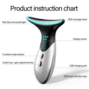 EMS Vibration Facial Neck Wrinkle Remover Home Use Multipurpose