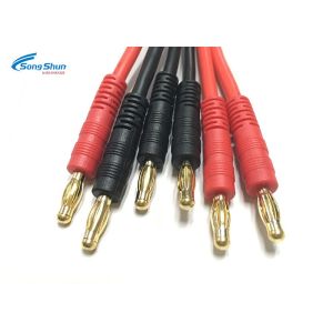 3.5mm Silicone Power Cord Cable EC5 2Pin Plug 14awg 4.0 Gold Plated Terminal