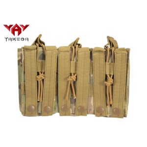 Military Molle Gear Accessories Compatible Open Top Triple Mag Pouch For M4 M17