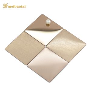 Rose Golden Matte Finish Decorative Stainless Steel Sheet 4x8 0.65mm Thickness