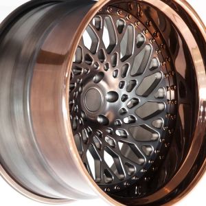 Customized wheel brushed bronze polished forged wheels 3 piece deep dish rims