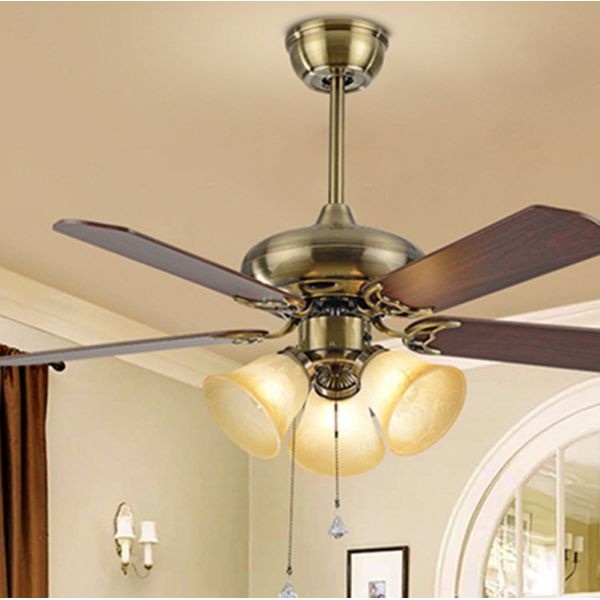 Ceiling Fan Lights Remote Control Glass Lampshade Modern Dinning Room Bedroom modern ceiling fan Light(WH-CLL-23)