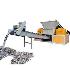 PLC Controlled Double Shaft Crusher and Shredder Machine for Wasted Plastic