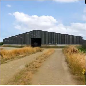 Farmhouse Style Steel Structure Cow Shed Prefabricated Temporary Storage