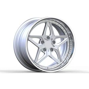 19-inch two-piece custom forged alloy wheels with deep concave type and brushed