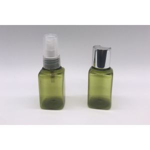 Cheap 30ml Square PET Plastic Toner Water Bottle With Cap for sale