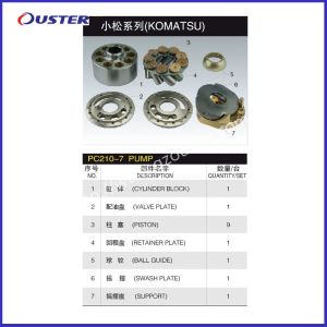 China Affordable and Durable Komatsu PC210-7 Hydraulic Pump Parts with Half Year Warranty on sale