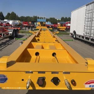 Steel Material 1/2 Axles 20ft 40ft 45ft Container Transport Steel Skeleton Semi