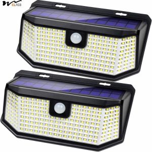 LED Solar Motion Sensor Lights 182 Leds 2500Lm IP65 Waterproof for Patio Garden