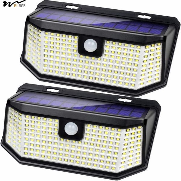 LED Solar Motion Sensor Lights 182 Leds 2500Lm IP65 Waterproof for Patio Garden