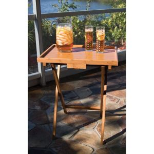 hot sale single folding bamboo tray table