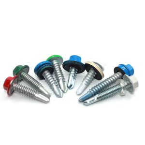 Building Roofing Hex Head Self-Drilling Tornillos with Rubber Washers M4 Model