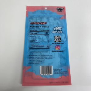 Digital Print Three Side Seal Bags Cotton Candy Packaging Bags With Window