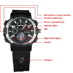 Y32 32GB 720P WIFI IP Spy Watch Camera Wireless Remote CCTV Video Monitor IR