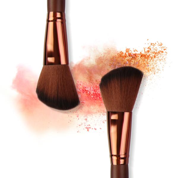 lWholesale 22 Pieces Brown Color Makeup Brushes Fan Brush Best Make up Brushes