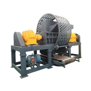 China High Efficiency Automatic 380V/50HZ Tire Crusher Machine with 2200kg Weight and 22 Power for Waste Tire Recycling on sale