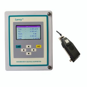 Wallmounted area velocity type open channel ultrasonic flow meter with RS485