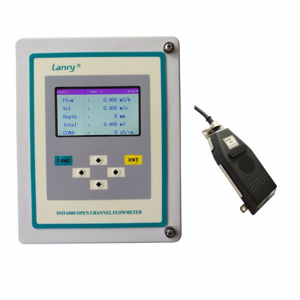 Wallmounted area velocity type open channel ultrasonic flow meter with RS485