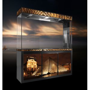 the Louvre Museum setting, aquarium, can do the custom made