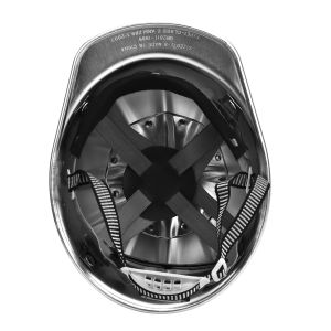 4 Points Metal Shell Silver Lightweight Safety Helmet For Electrical Work OEM