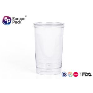 ISO9001 Clear Plastic Disposable Cups With Lids Custom Logo Printed