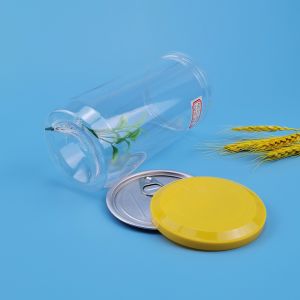 0.6l Transparent 43G Plastic Nuts Easy Open Food Can