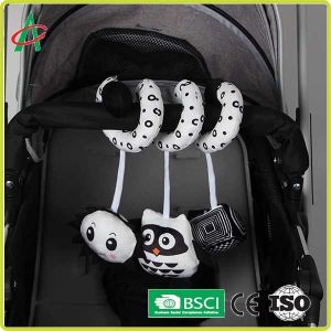 ASTM EN71 Compliance Safe Plush Spiral Pram Toy For Baby