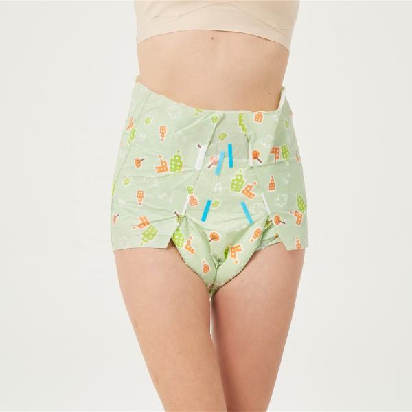 ISO9001/ISO14001/ OHSAS18001 BV Cartoon Printed Adult Disposable Nappies for