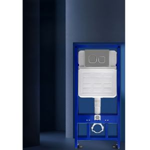 Floor Mounted Installation Modern Ceramic Toilet WC with Plastic Steel Flush