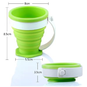 Custom Package Logo 100% Food Grade 200ml Silicone Travel Cup with Plastic