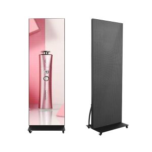 Smart Phone APP Easy Control System 1200nits Brightness Indoor LED Poster Screen