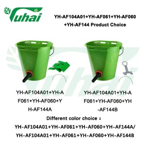 Calf Milk Feeding Buckets 8l With Multiple Teats Lamb Calf Nipple Milk Feeder PP