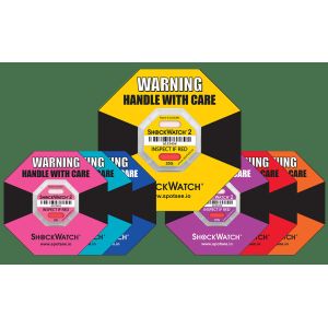 ShockWatch Label,impact indicators label,5 clors,25G(Yellow),37G(Purple),50G(Red