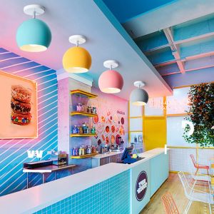 Nordic modern minimalist Ceiling Lights creative Led pink ceiling light(WH-MA